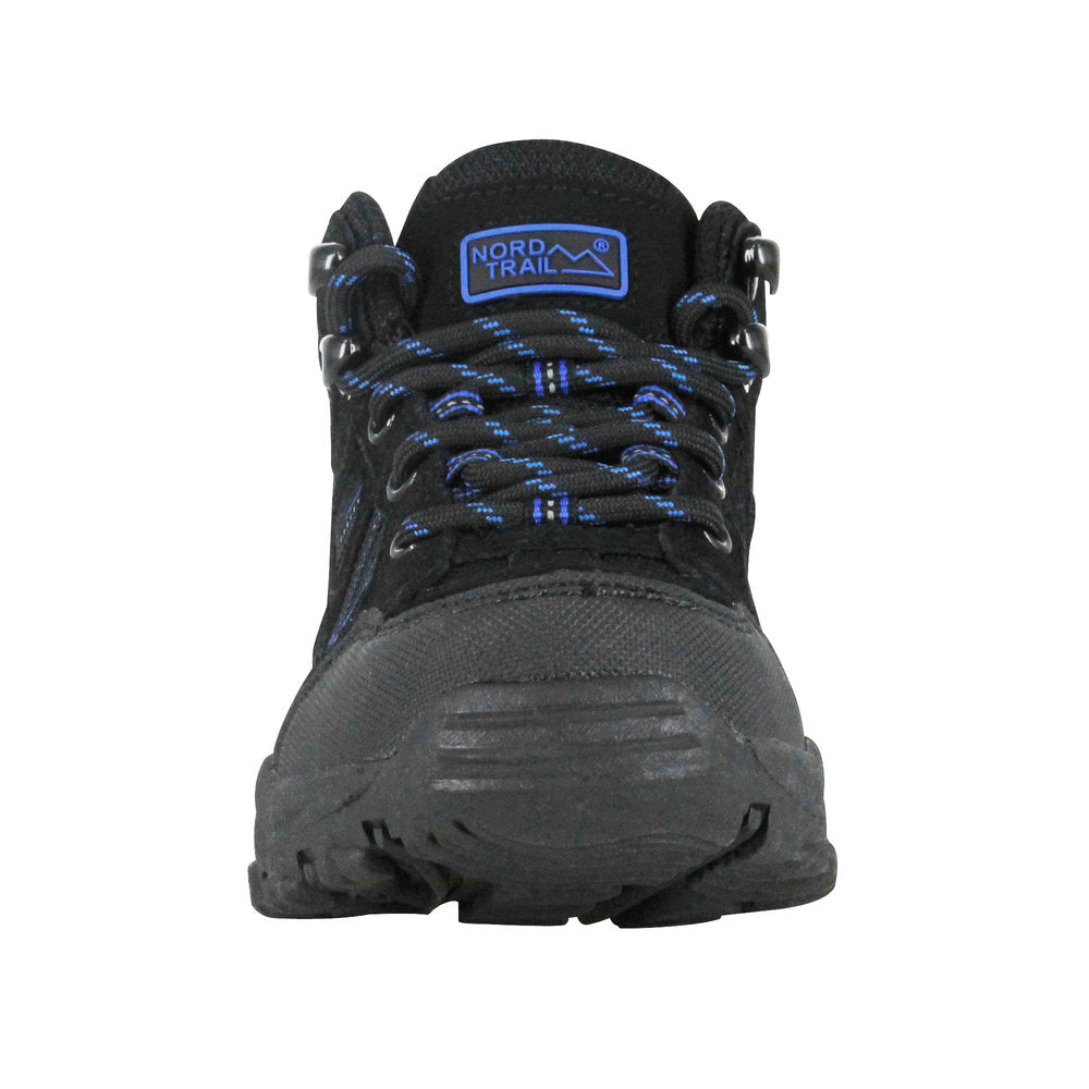 Nord Trail Boy's Mt. Hunter High Black/R. Blue Waterproof Leather Hiking Boot