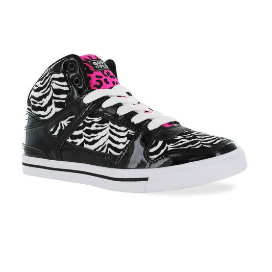 Gotta Flurt Women's Hip Hop VI Black/White/Hot Pink Fashion Sneaker (BOGO1).