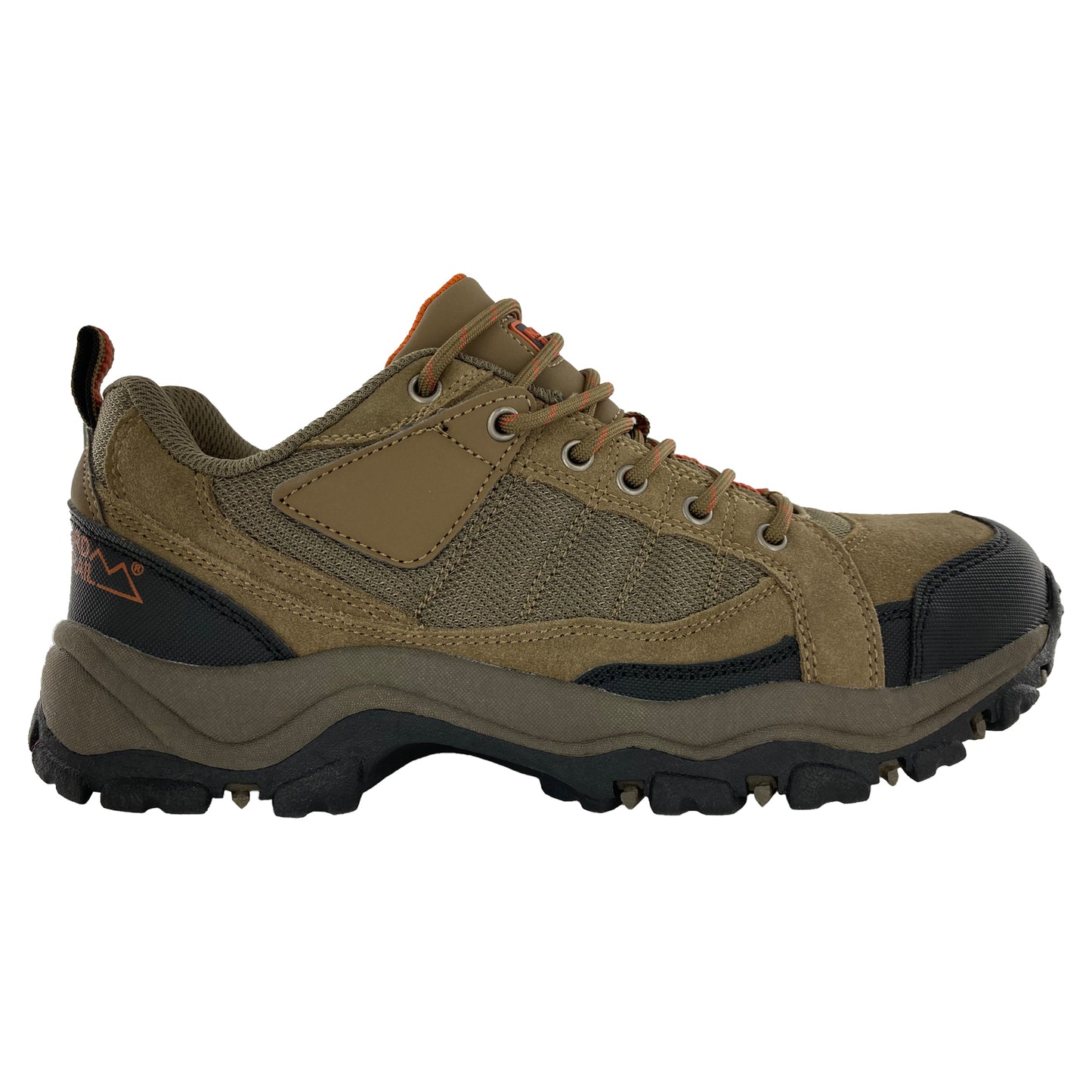 Nord Trail Men's Mt. Hunter II Taupe/Orange Leather Trail Hiking Casual Shoe