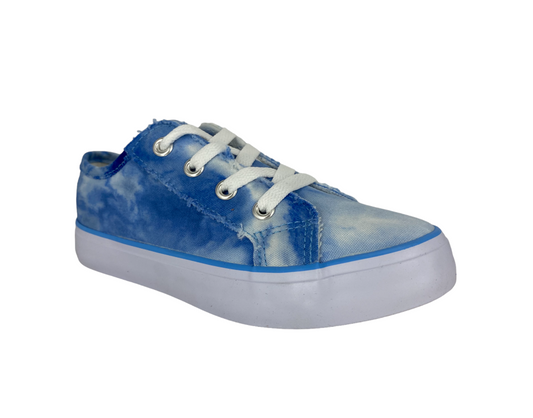 Gotta Flurt Girl's Tide Blue Tie-Dye Canvas Casual Sneaker