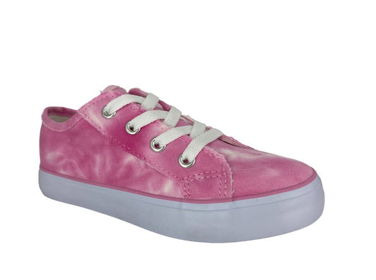 Gotta Flurt Girl's Tide Pink Tie-Dye Canvas Casual Sneaker