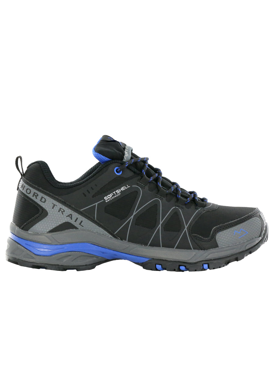 Nord Trail Men's Mt. Hood Low Black/R. Blue Waterproof Hiking Trail Shoe